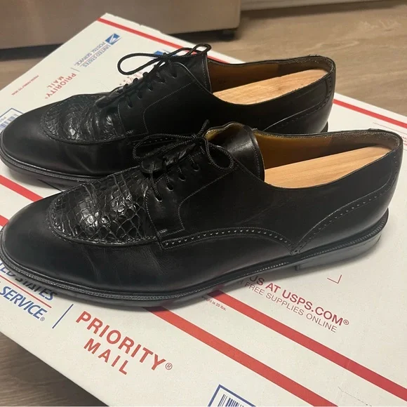 Mezlan | Shoes | Black Mezlan Genuine Crocodile Dress Shoes  display picture 1